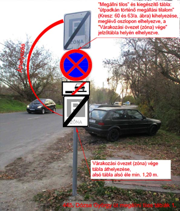 Dózsa Gy. megállni tilos